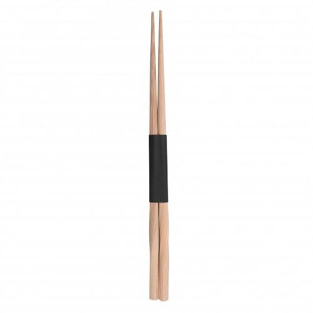 APS bamboe eetstokjes met zwarte banderol 24 cm - wegwerpstokjes voor sushi