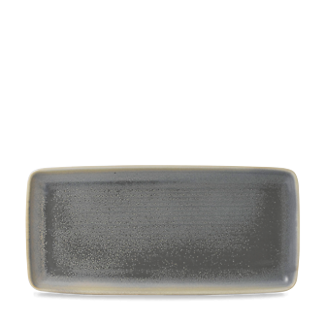 Dudson Evo Granite rechthoekige serveerschaal 36x17,1 cm – graniet-grijs porselein voor restaurants