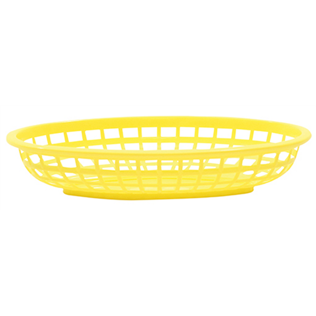 Tablecraft Classic ovaal mandje geel – kunststof snackmandje voor restaurant, bar en catering