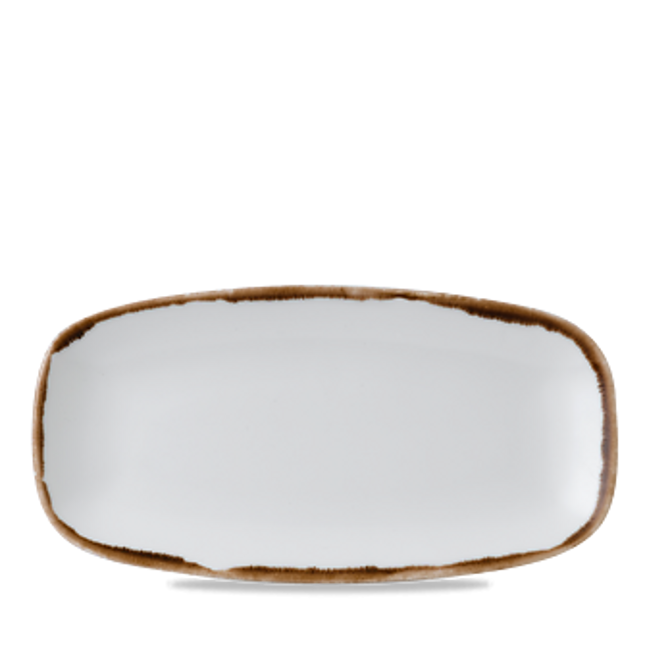 Dudson Harvest Natural langwerpig chef-bord 29,8x15,3 cm – naturel porselein voor de horeca