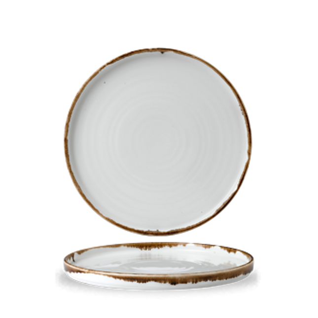 Dudson Harvest Natural bord met opstaande rand 26 cm – naturel porseleinen bord voor restaurants