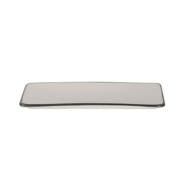 APS Filippa rechthoekig bord met zwarte rand 26 x 12 cm - serveerbord voor tapas