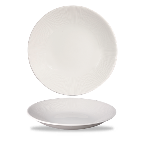 Churchill Bamboo diep coupebord Ø 28,1 cm – groot randloos gespikkeld bord voor fine dining