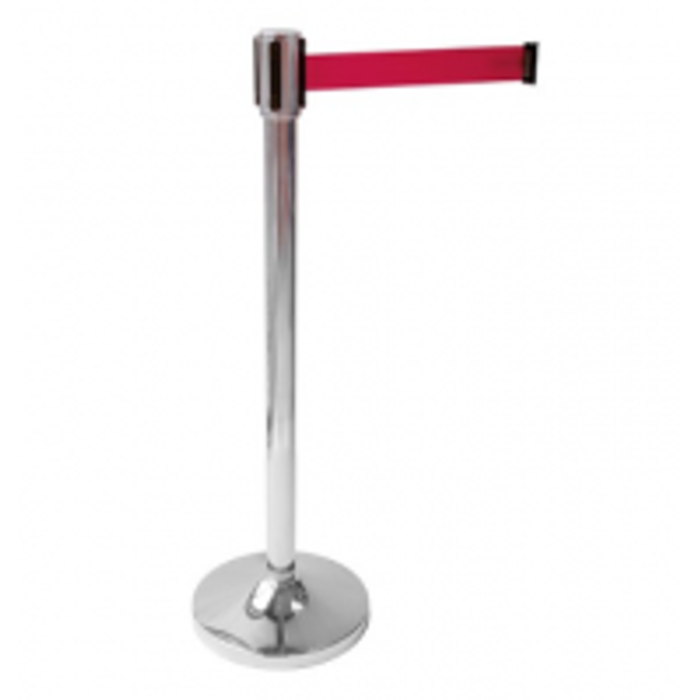 Afzetpaal RVS M/Snelband Rood – EMGA