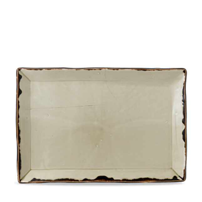 Dudson Harvest Linen rechthoekige serveerschaal 28x19 cm – linnen porselein voor de horeca