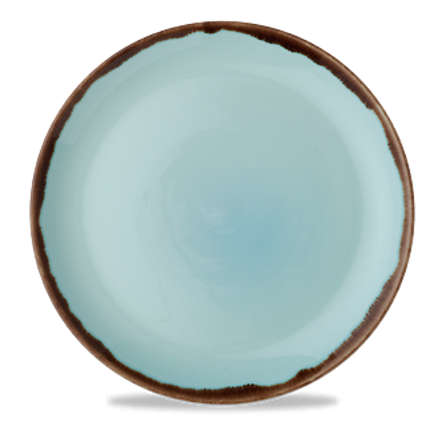 Dudson Harvest Turquoise coupebord 28,8 cm – turquoise porseleinen bord voor de horeca
