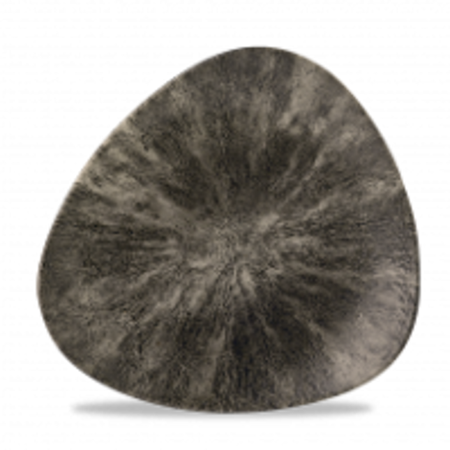 Churchill Stone Quartz Black Lotus bord Ø 23 cm – porseleinen bord voor hotels en restaurants