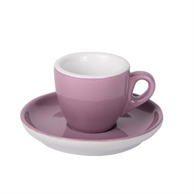 APS espressokop met schotel paars 55 ml - porseleinen set voor koffiebars