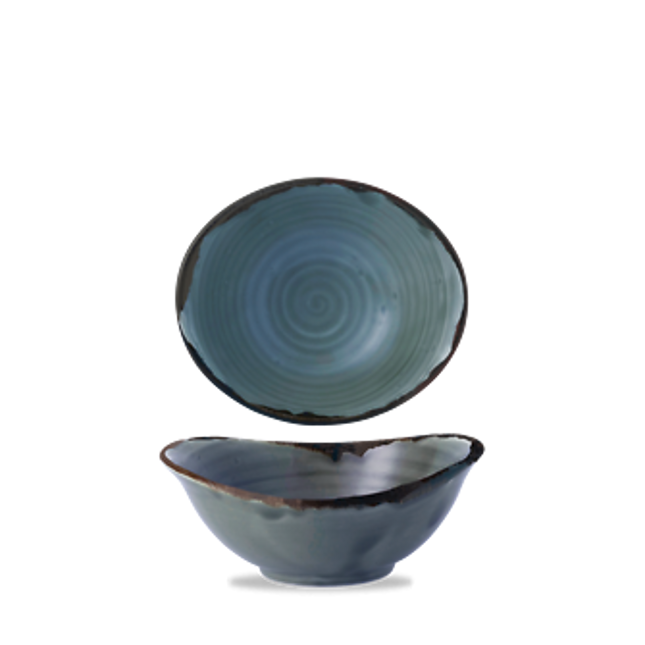 Dudson Harvest Blue diepe kom 17,4x14,7 cm – blauwe porseleinen kom voor de horeca
