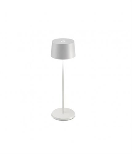 APS Olivia PRO tafellamp wit met LED-dimmer - oplaadbare sfeerlamp voor restaurants