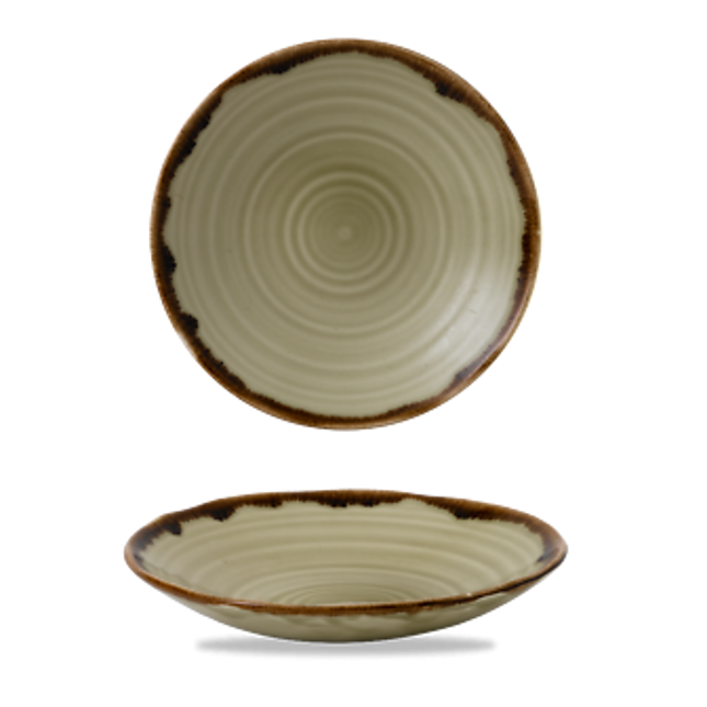 Dudson Harvest Linen organische coupekom 25 cm – linnen porseleinen coupekom voor de horeca