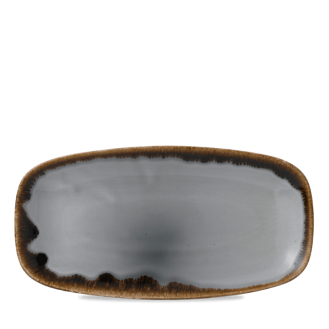 Dudson Harvest Grey langwerpig chef-bord 29,8x15,3 cm – grijs porselein voor de horeca