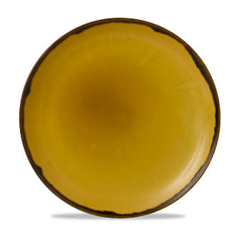 Dudson Harvest Mustard coupebord 28,8 cm – mosterdgeel porseleinen bord voor de horeca