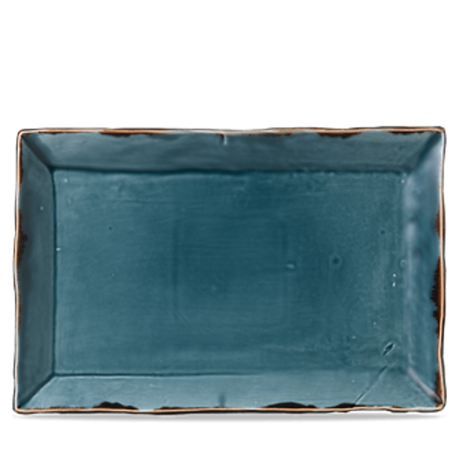 Dudson Harvest Blue rechthoekige serveerschaal 34,5x23,3 cm – blauw porselein voor restaurants
