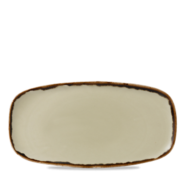 Dudson Harvest Linen langwerpig chef-bord 29,8x15,3 cm – linnen porselein voor de horeca