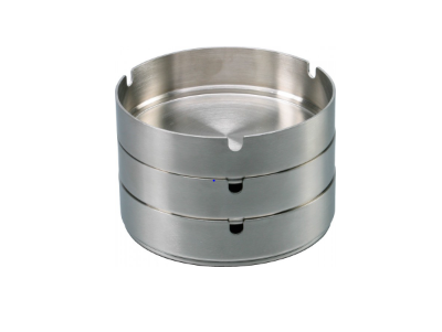 APS asbak RVS stapelbaar 12 cm - stapelbare asbak voor horeca en terras