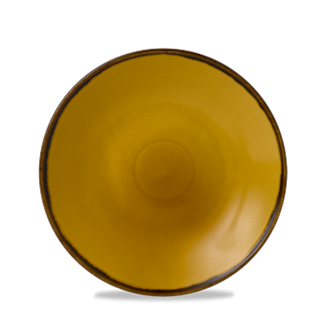 Dudson Harvest Mustard diep coupebord 28,1 cm – mosterdgeel porseleinen diep bord voor de horeca
