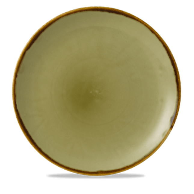 Dudson Harvest Green coupebord 28,8 cm – groen porseleinen bord voor de horeca