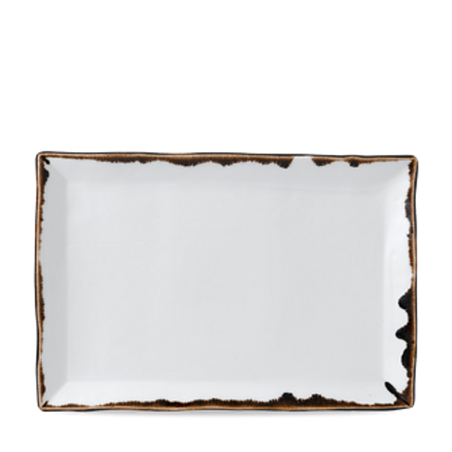 Dudson Harvest Natural rechthoekige serveerschaal 28x19 cm – naturel porselein voor de horeca