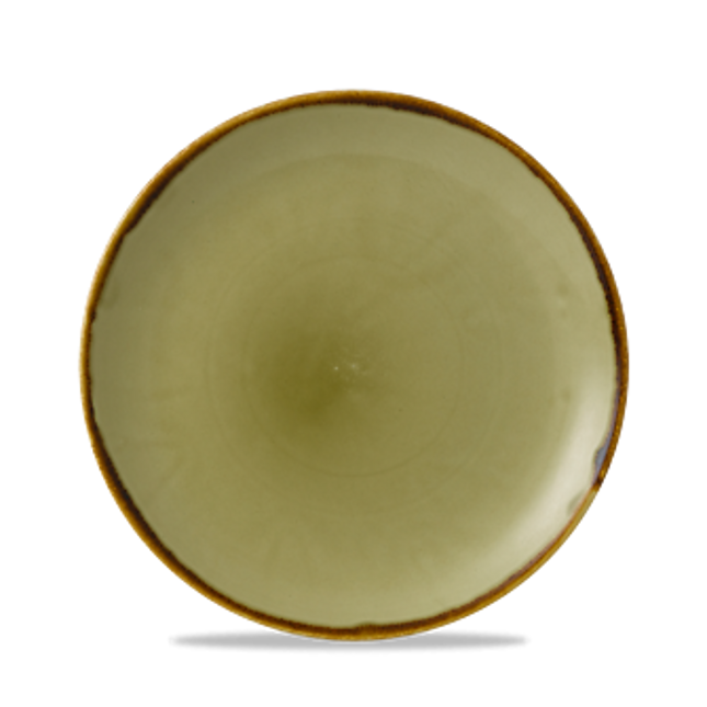 Dudson Harvest Green coupebord 21,7 cm – groen porseleinen bord voor fine dining