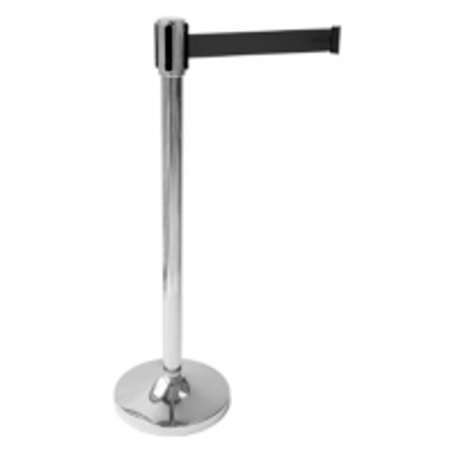 Afzetpaal RVS M/Snelband Zwart – EMGA