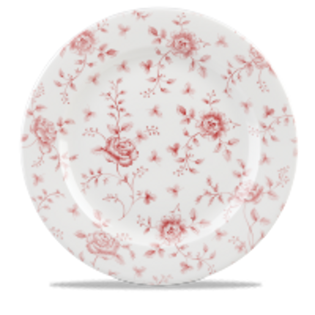 Churchill Rose Chintz Cranberry bord 30cm – vitrified porselein met bloemmotief voor buffetten