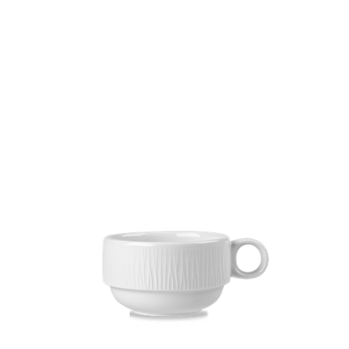 Churchill Bamboo stapelbaar kopje 207 ml – gespikkeld porseleinen kopje voor koffie in cafés