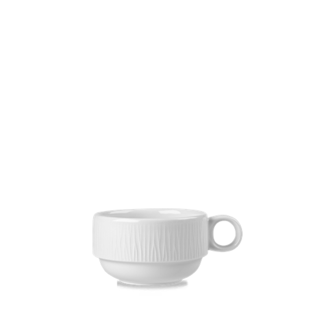 Churchill Bamboo stapelbaar kopje 207 ml – gespikkeld porseleinen kopje voor koffie in cafés