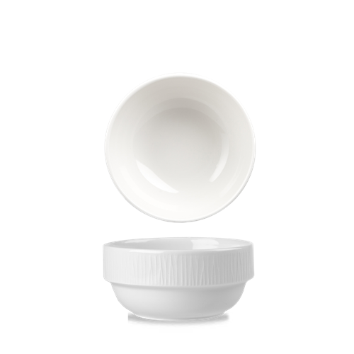 Churchill Bamboo stapelbare kom 373 ml – gespikkeld porseleinen kom voor soep en salade in cafés