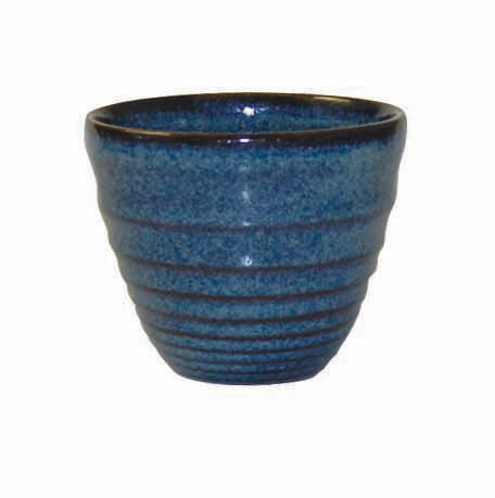 Churchill Sapphire Ripple chipmok 280 ml – blauwe keramische mok voor friet en snacks