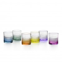 RCR Brillante Multi Color DOF set 340 ml – set gekleurde kristallen tumblers voor cocktails