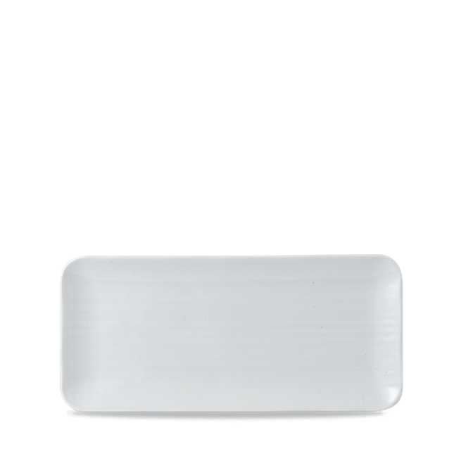 Dudson White organische rechthoekige serveerschaal 34,6x15,6 cm – wit porselein voor de horeca