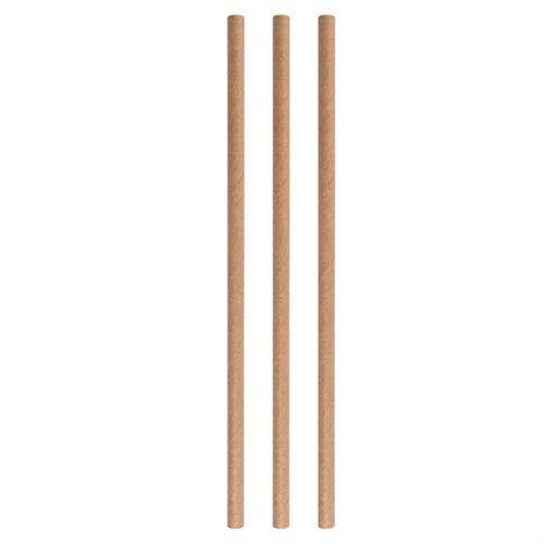 APS eco papieren rietjes beige 8 x 250 mm - lange rietjes voor longdrinks