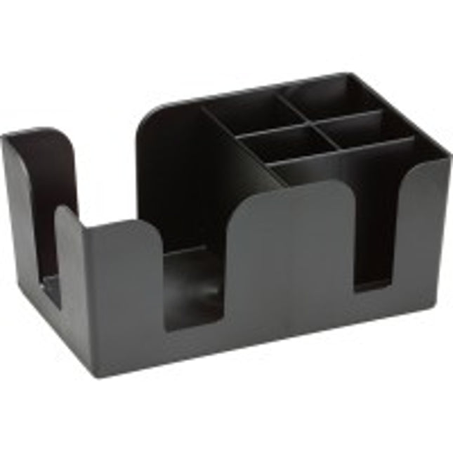APS bar caddy zwart 24 x 15 x 11 cm - organizer voor rietjes en garnituur