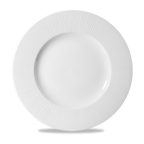 Churchill Bamboo bord met brede rand 27,2 cm – gespikkeld porseleinen bord voor restaurants en hotels