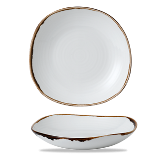 Dudson Harvest Natural organische golvende kom 29,5 cm – naturel porseleinen kom voor de horeca