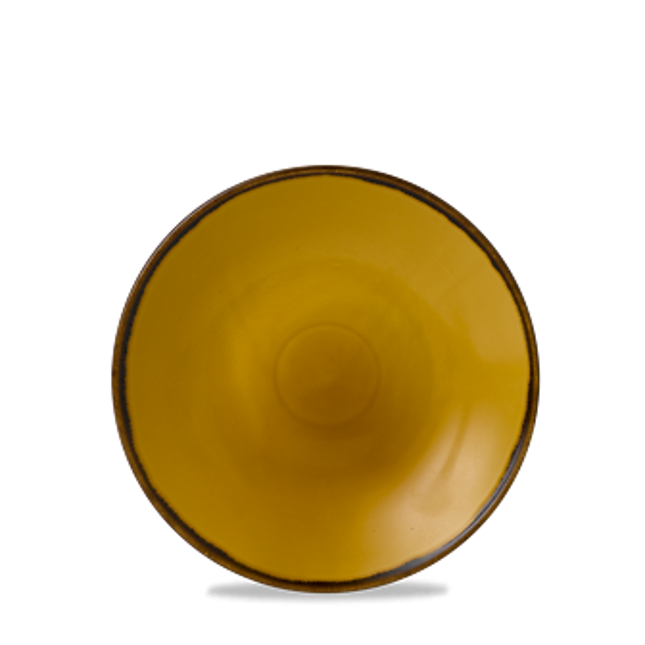 Dudson Harvest Mustard diep coupebord 25,5 cm – mosterdgeel porseleinen diep bord voor restaurants