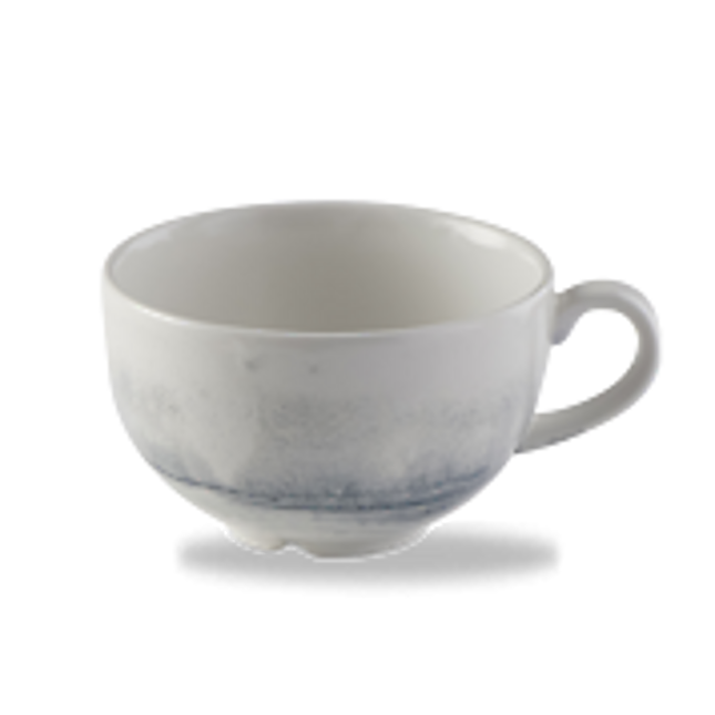 Dudson Finca Limestone cappuccinokop 340 ml – kalksteenbeige porseleinen kop voor koffiebars