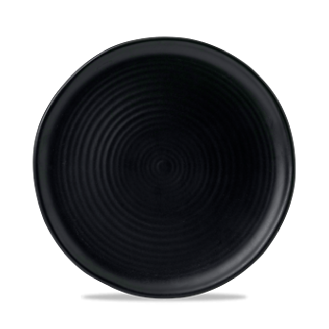 Dudson Evo Jet plat bord 25,2 cm – gitzwart porseleinen plat bord voor de horeca