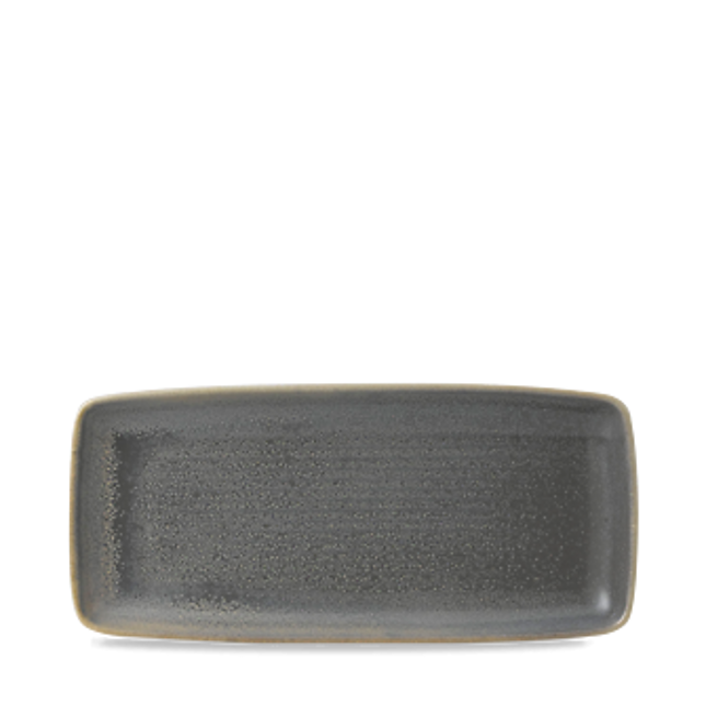 Dudson Evo Granite rechthoekige serveerschaal 27,2x12,5 cm – graniet-grijs porselein voor de horeca